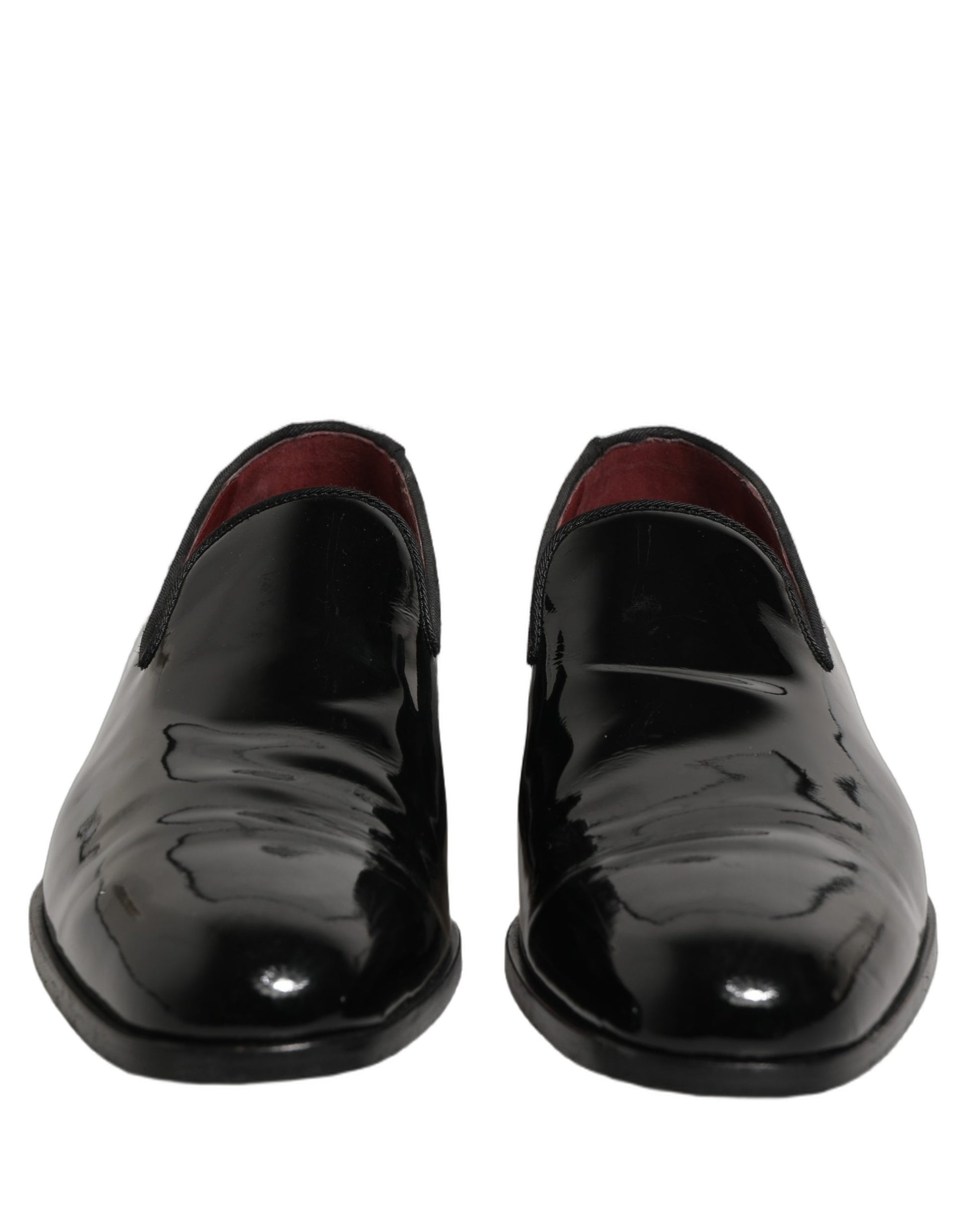Dolce & Gabbana Black Patent Leather Men Dress Loafers Shoes