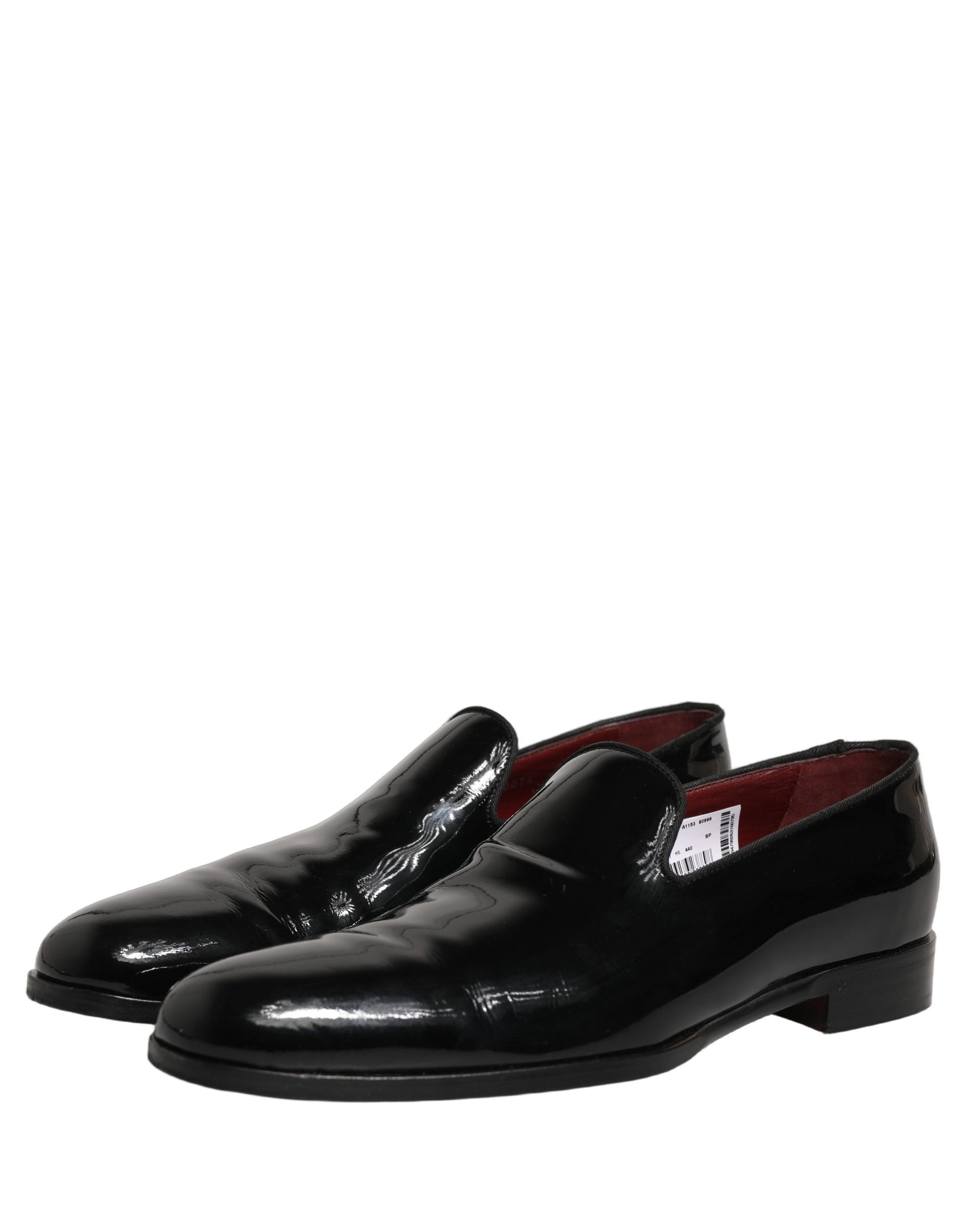 Dolce & Gabbana Black Patent Leather Men Dress Loafers Shoes