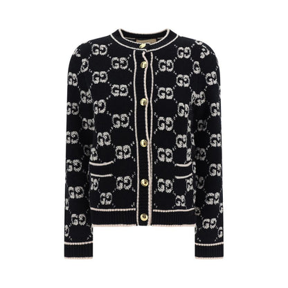 Gucci Black Wool Oves Aries Cardigan