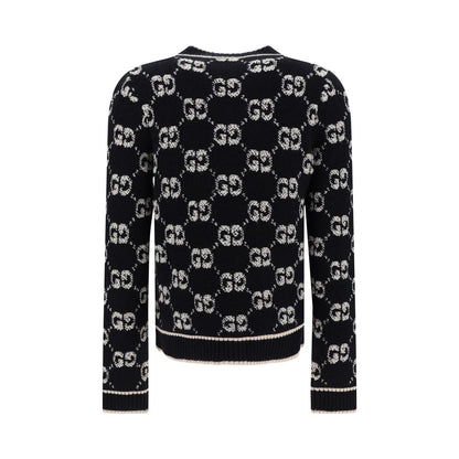 Gucci Black Wool Oves Aries Cardigan