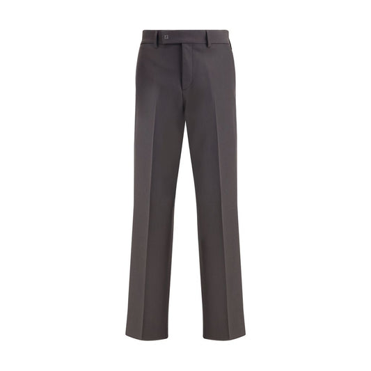 Fendi Brown Wool Oves Aries Dress Pants