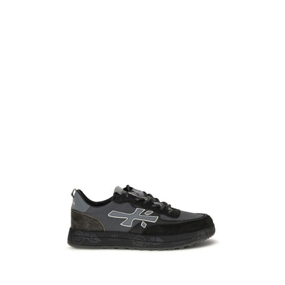 Premiata Black Calf Leather Bos Taurus Low Top Sneakers