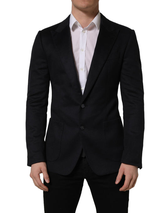 Dolce & Gabbana Black Cashmere Single Breasted Blazer Jacket