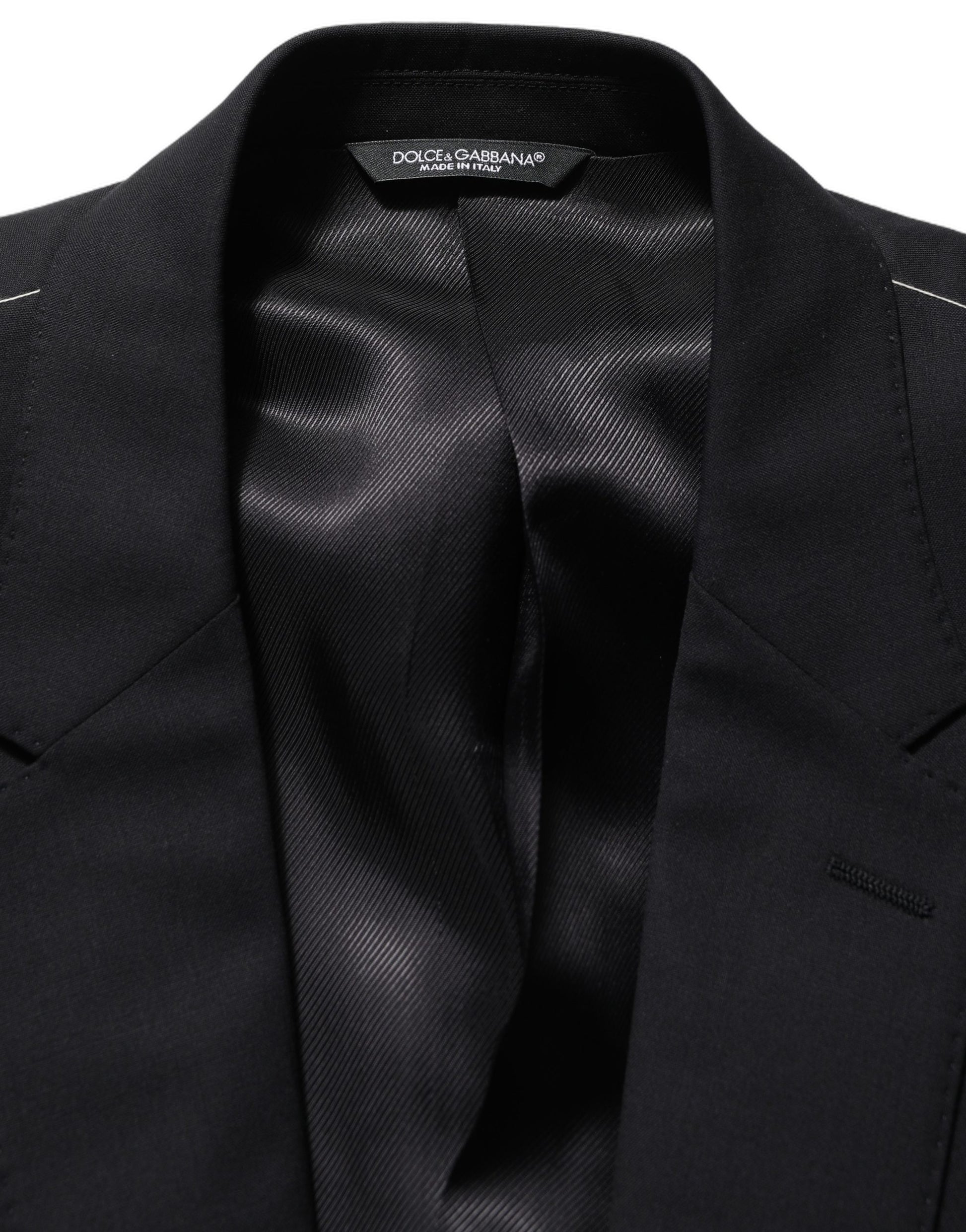 Dolce & Gabbana Black Wool Single Breasted Blazer Jacket