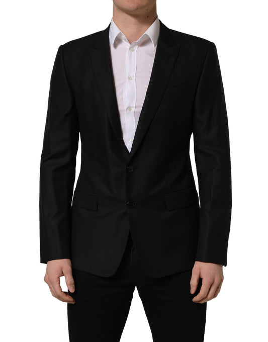 Dolce & Gabbana Black Wool Single Breasted Blazer Jacket