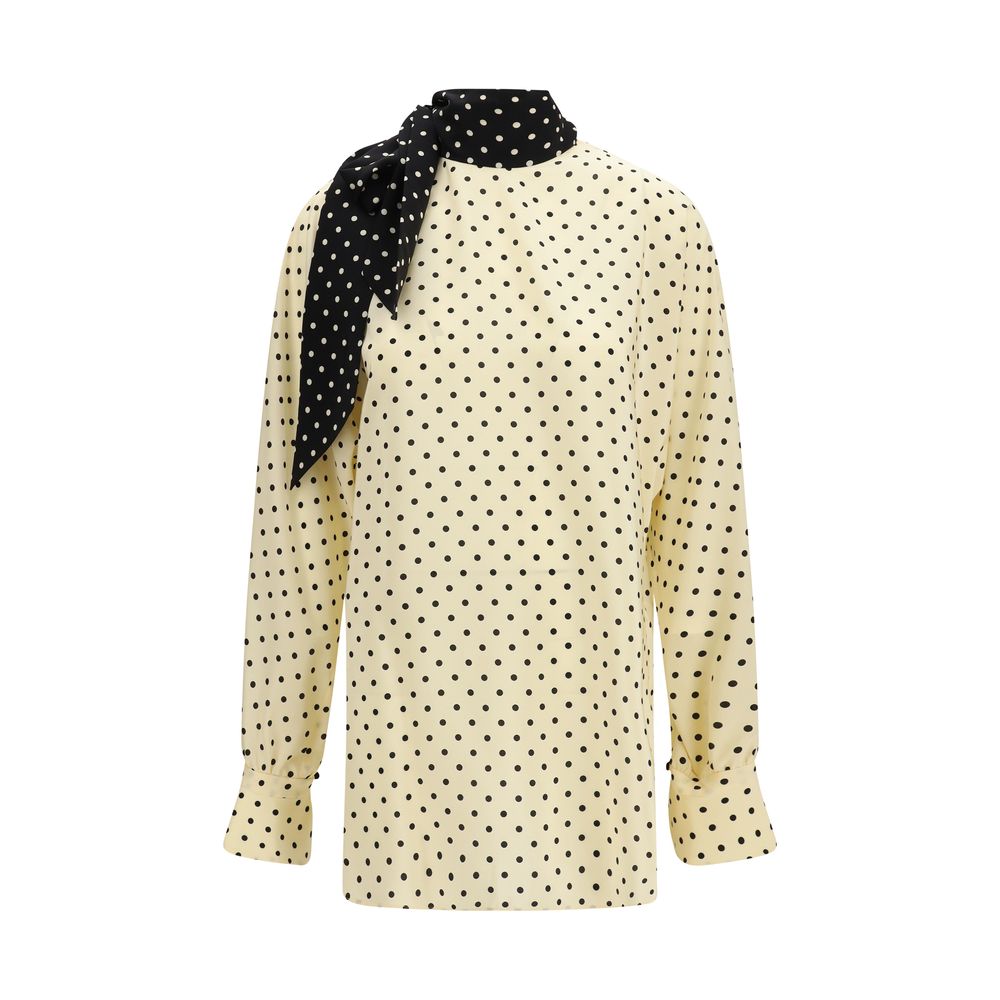 Valentino Beige Silk Blouse
