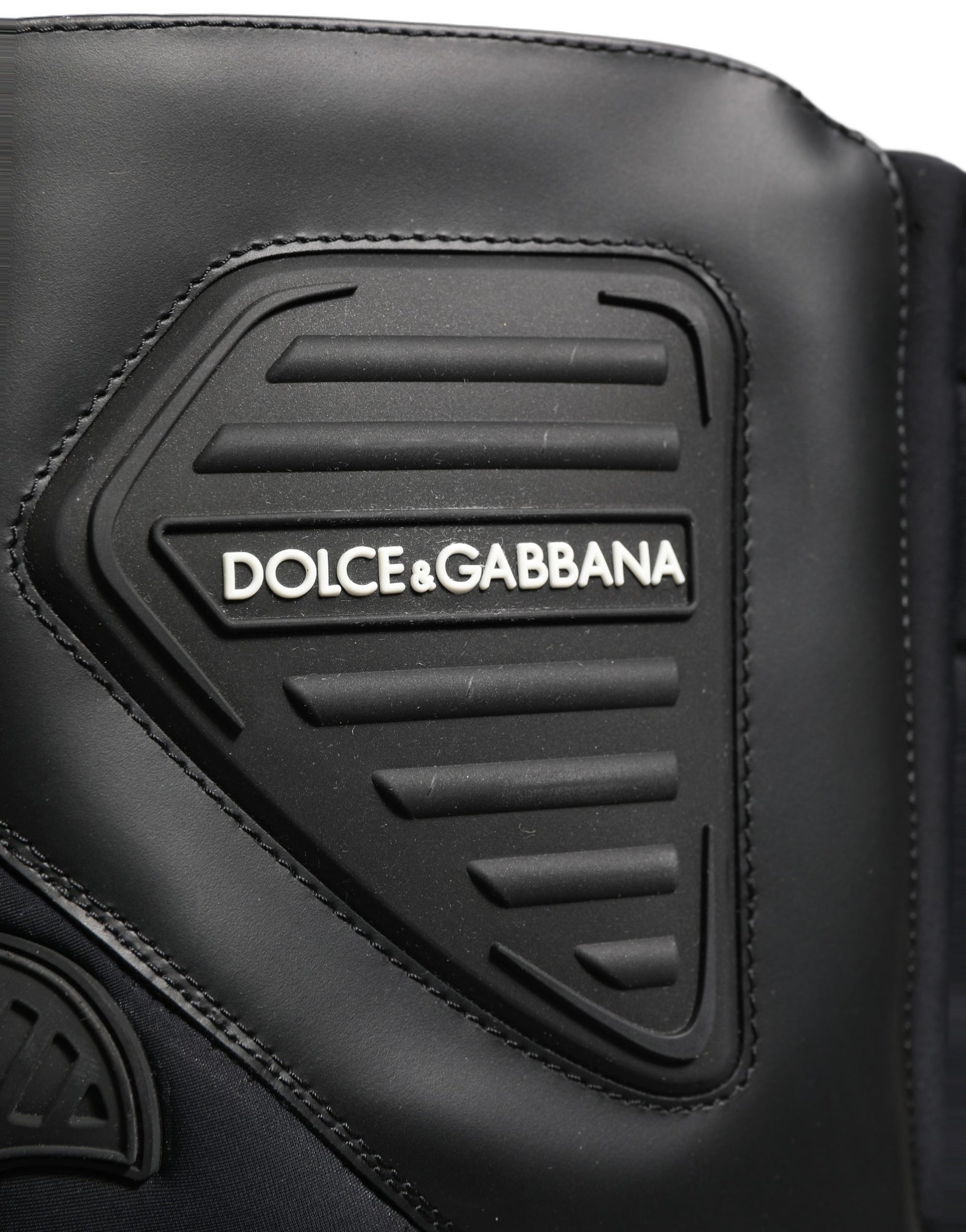 Dolce & Gabbana Black Leather Biker Mid Calf Men Boots Shoes