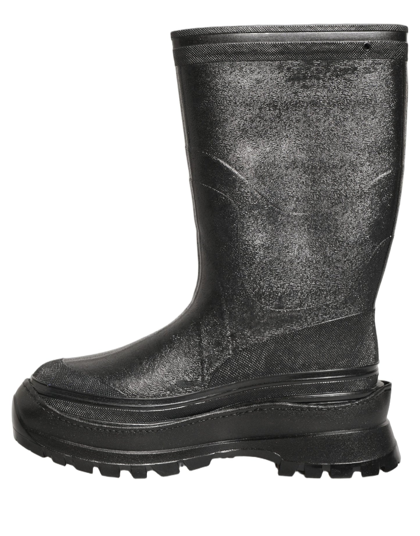 Dolce & Gabbana Black PVC Pull On Rain Boots Men Shoes