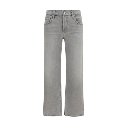 Citizens of Humanity Gray Cotton Straight-Leg Jeans