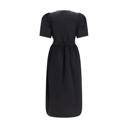 Ganni Black Cotton Casual Dress