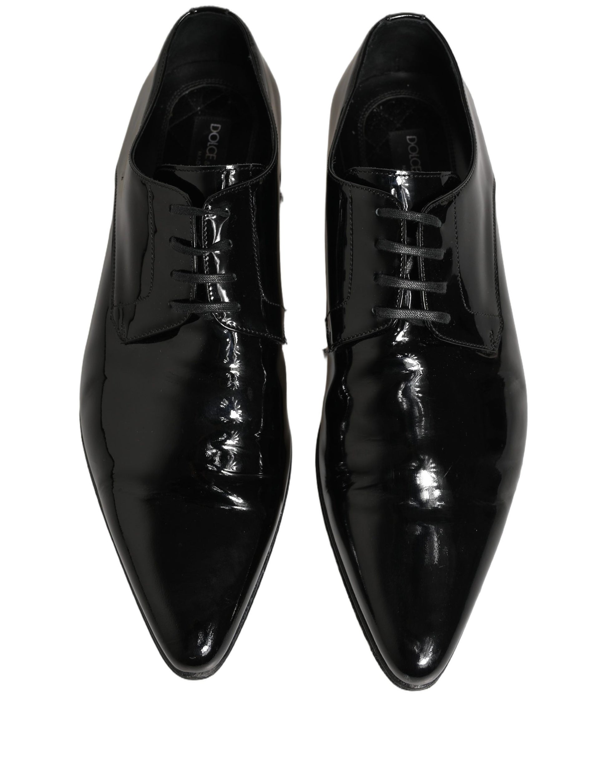 Dolce & Gabbana Black Leather Derby Dress Men Formal Shoes