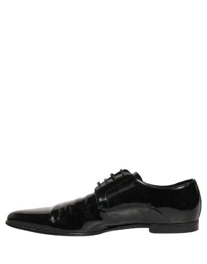 Dolce & Gabbana Black Leather Derby Dress Men Formal Shoes