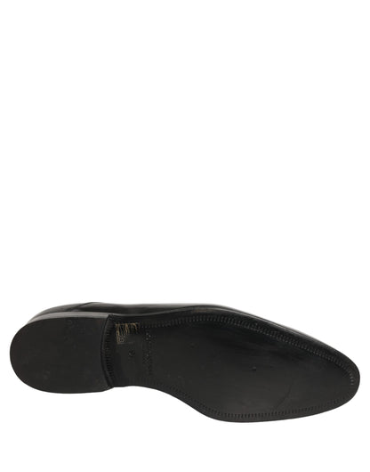 Dolce & Gabbana Black Leather Men Derby Dress Formal Shoes