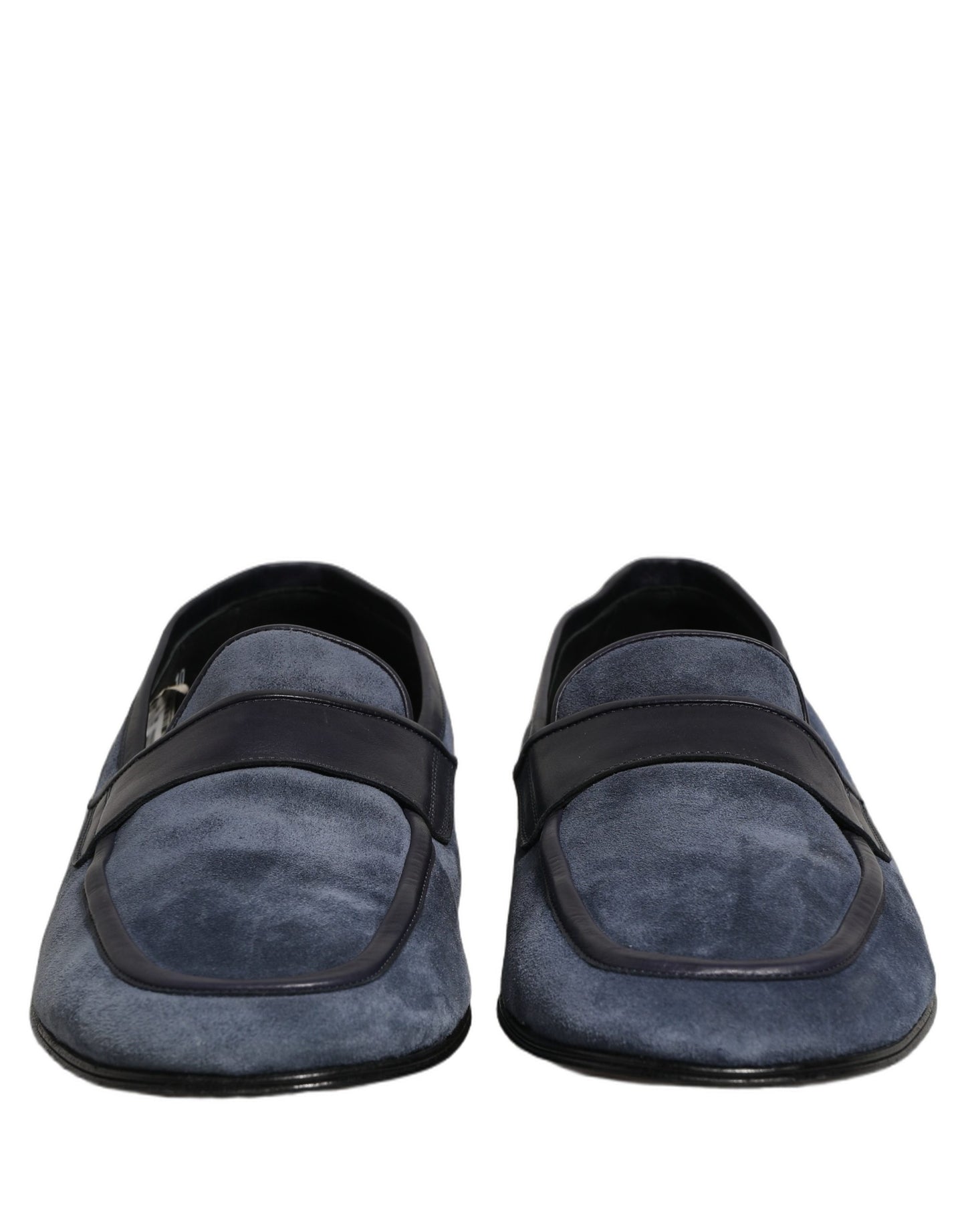 Dolce & Gabbana Blue Suede Leather Loafers Moccasins Shoes