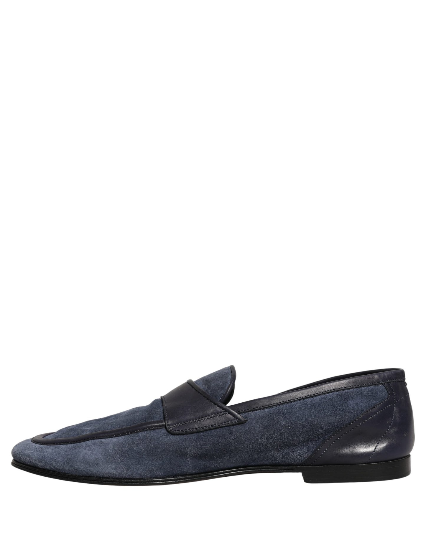 Dolce & Gabbana Blue Suede Leather Loafers Moccasins Shoes