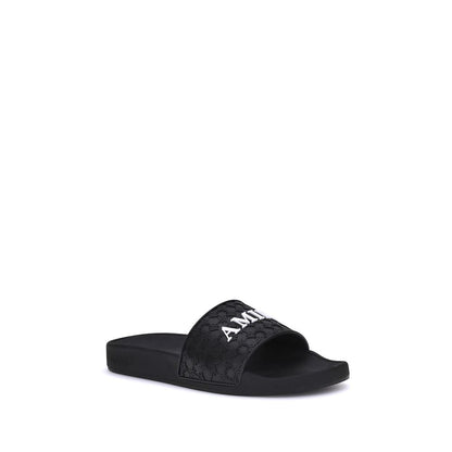 Amiri Black Rubber Flat Sandals