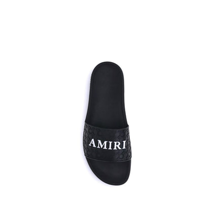Amiri Black Rubber Flat Sandals