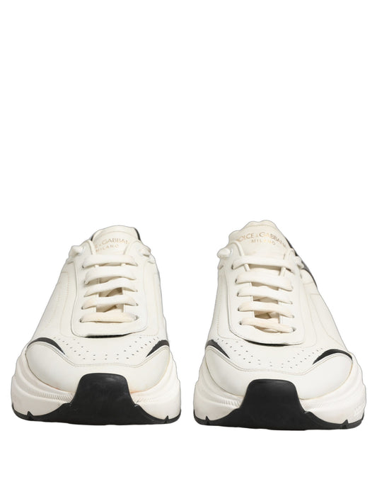 Dolce & Gabbana White Black Daymaster Low Top Sneakers Shoes