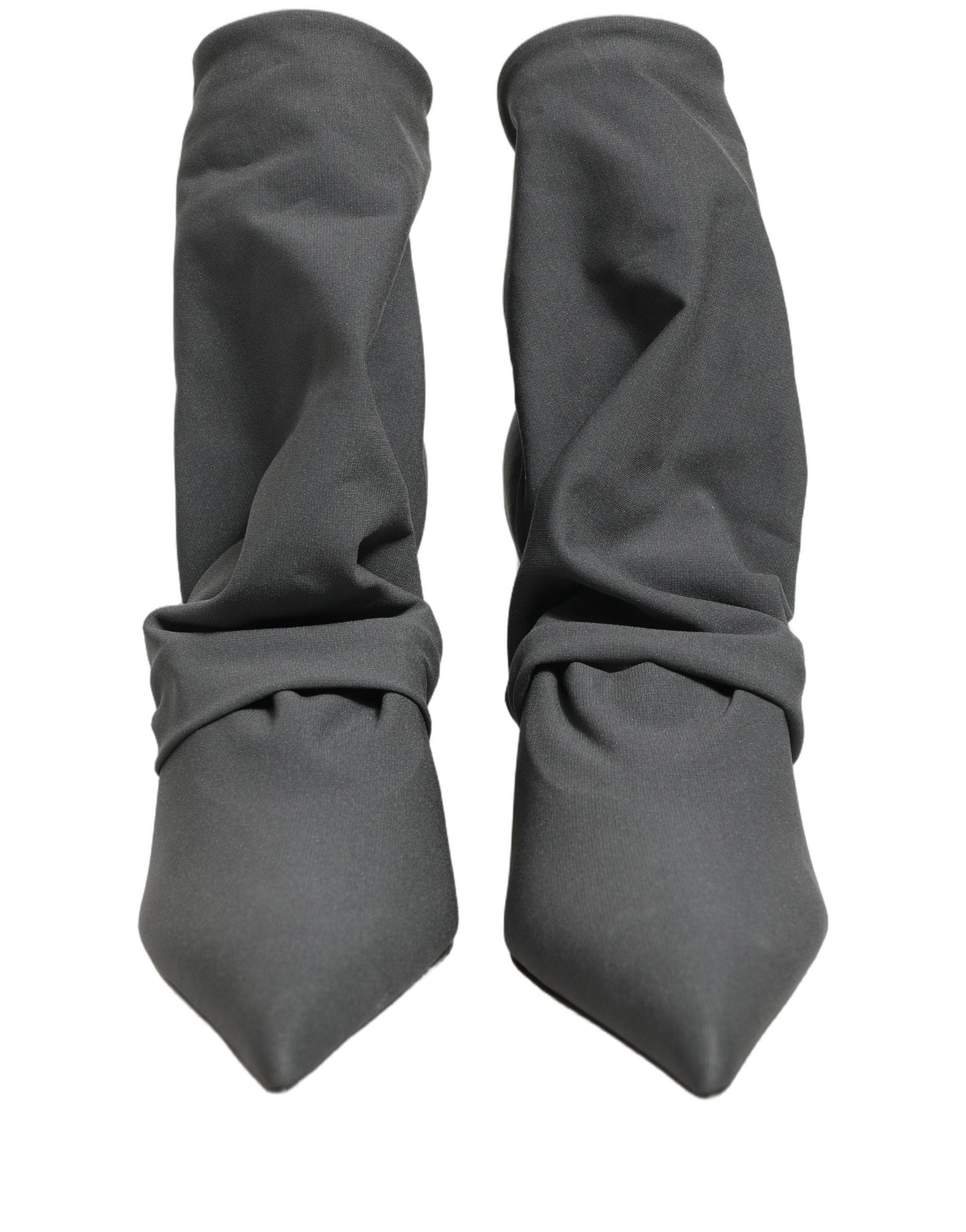 Dolce & Gabbana Gray Stretch Socks Heels Ankle Boots Shoes