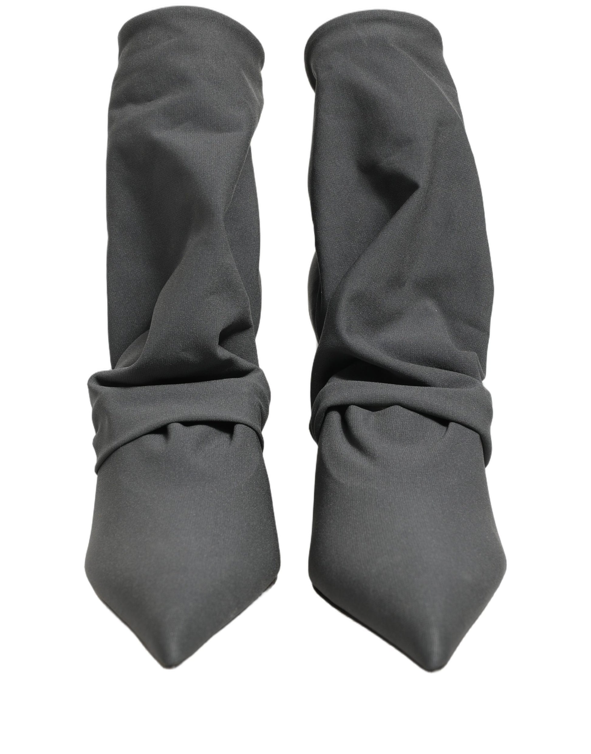 Dolce & Gabbana Gray Stretch Socks Heels Ankle Boots Shoes