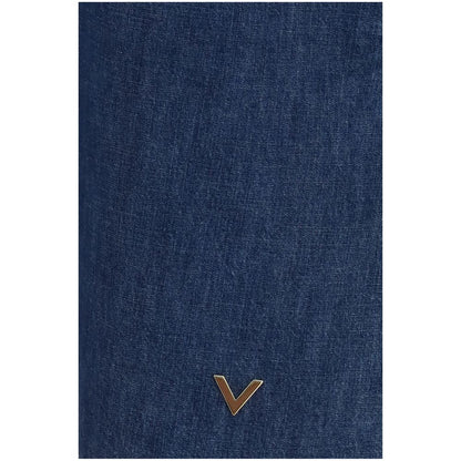Valentino Blue Cotton Casual Dress