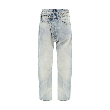 R13 Blue Cotton Straight-Leg Jeans