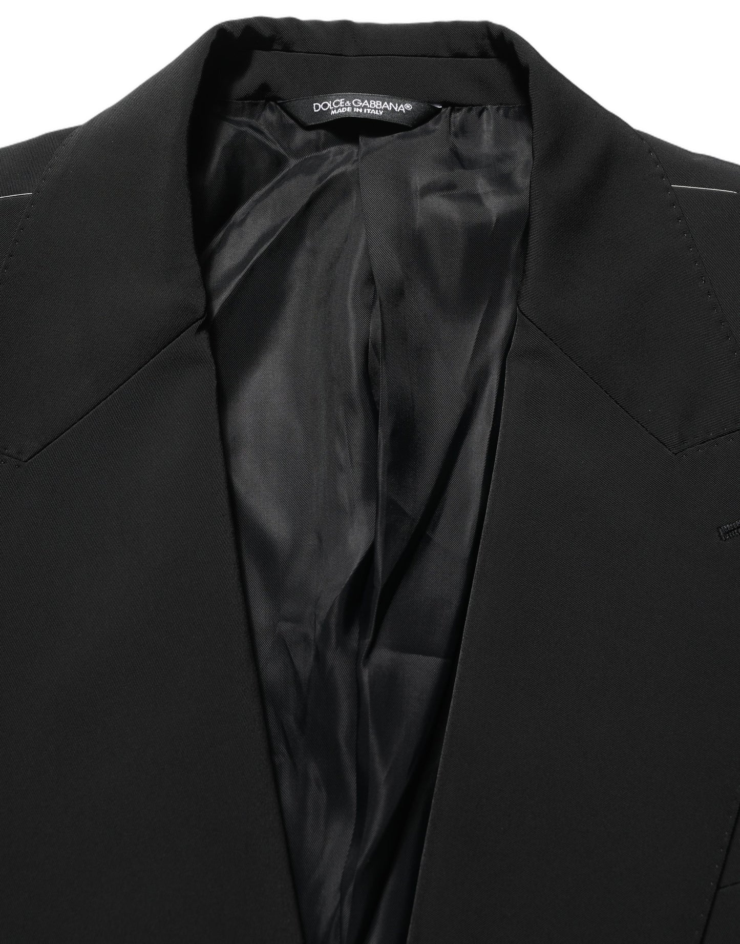 Dolce & Gabbana Black Single Breasted One Button Coat Blazer