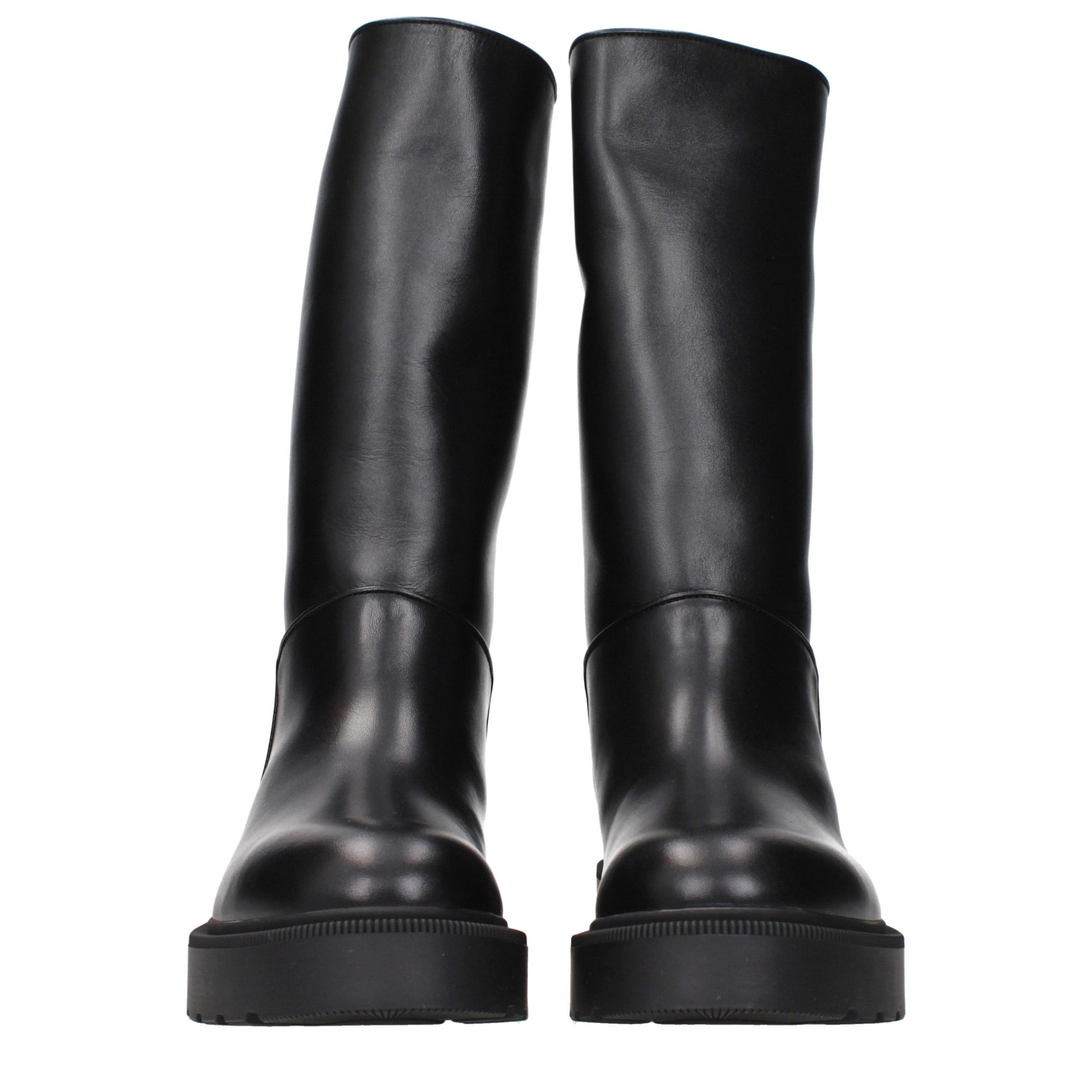 The Row Black Leather Boots