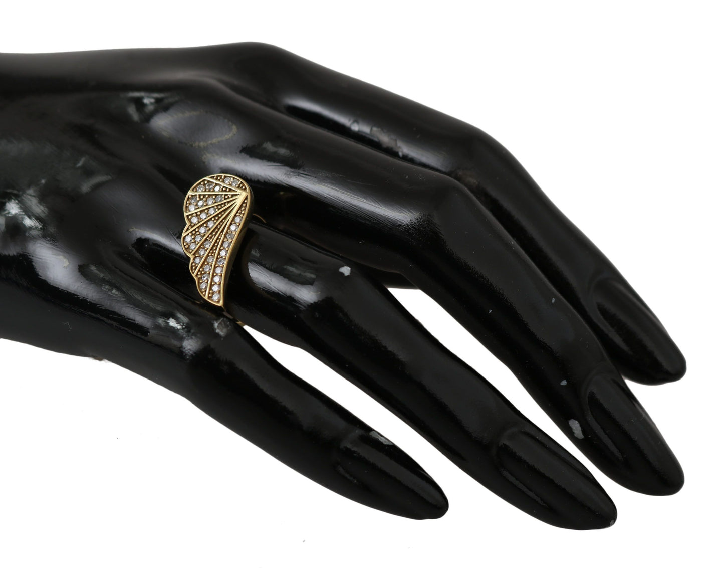 Nialaya Elegant Gold-Crystal Embellished Ring