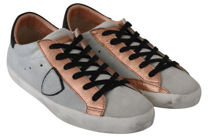 Philippe Model Chic Gray Casual Sneakers for a Trendy Step