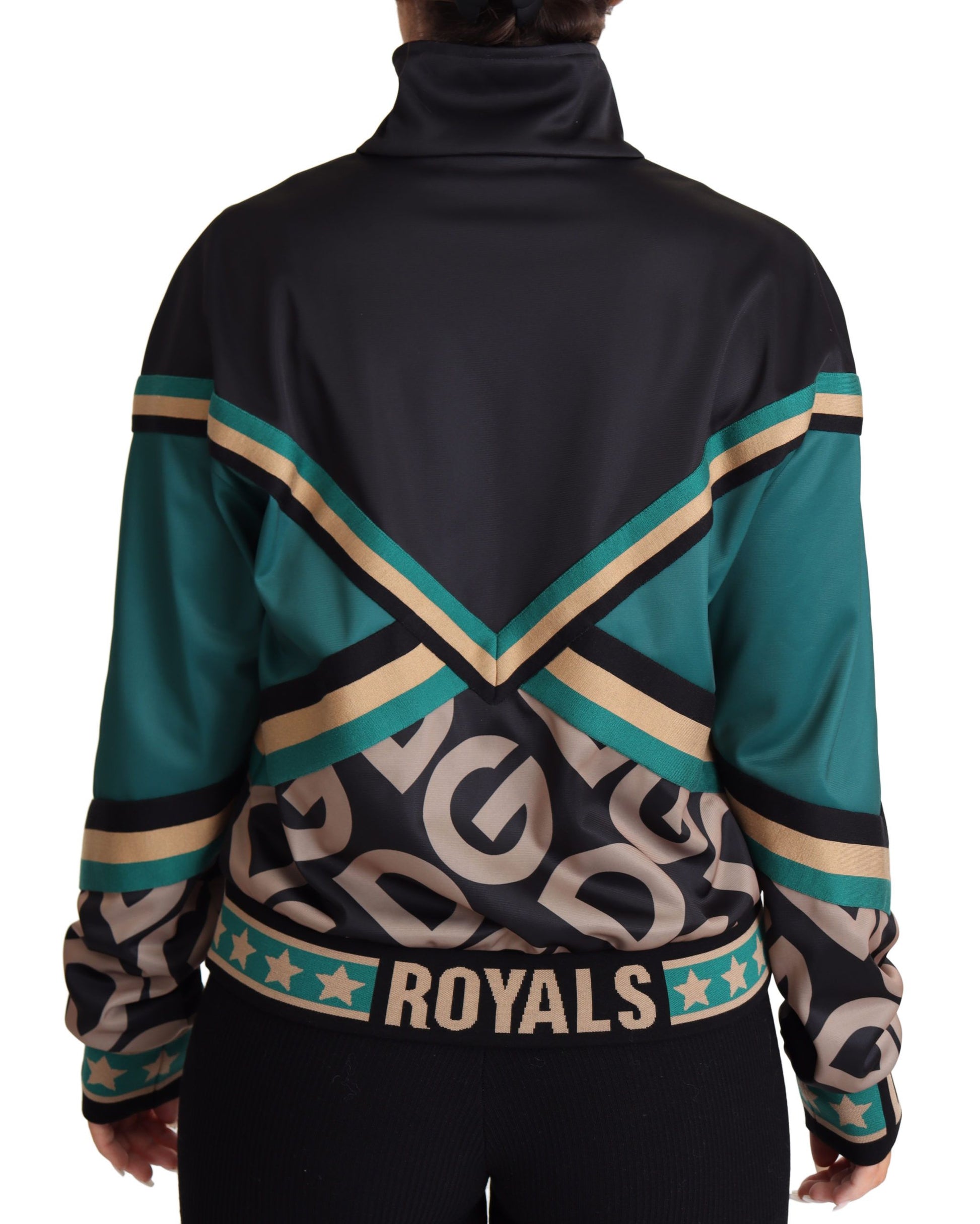 Dolce & Gabbana Multicolor DG Logo Mania Track Bomber Jacket