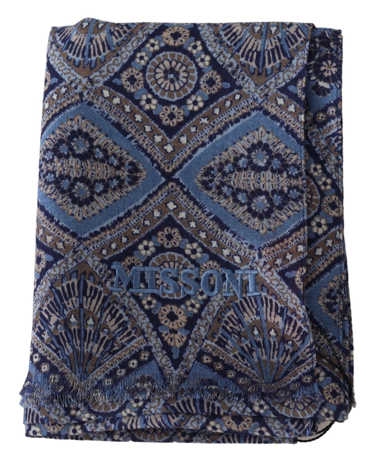 Missoni Chic Multicolor Wool Scarf with Signature Design