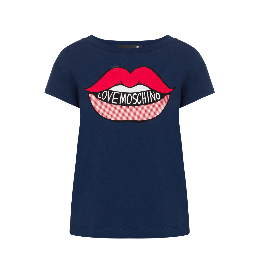 Love Moschino Navy Blue Cotton Women T-Shirt