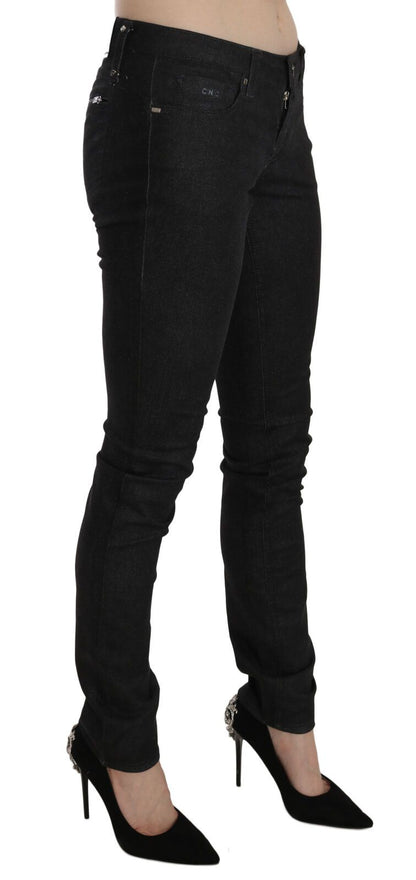 Costume National Black Low Waist Skinny Casual Denim Jeans