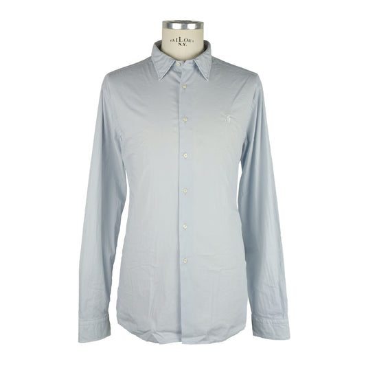 Jeckerson Light Blue Cotton Men Shirt