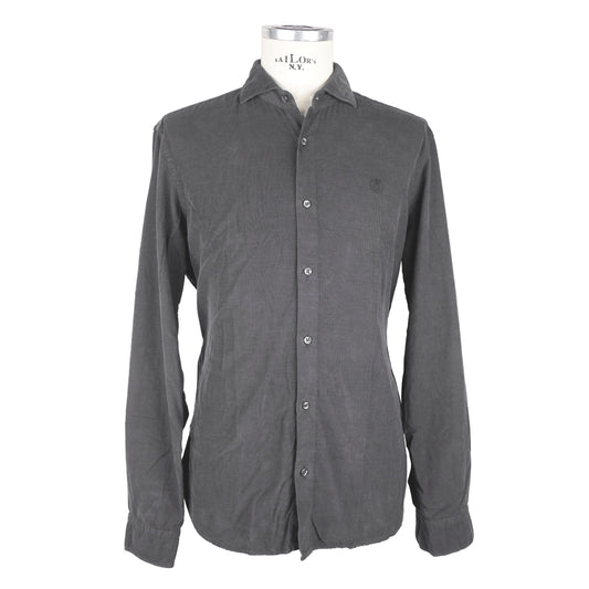 Jeckerson Gray Cotton Men Shirt