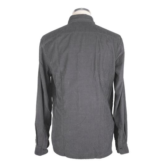 Jeckerson Gray Cotton Men Shirt