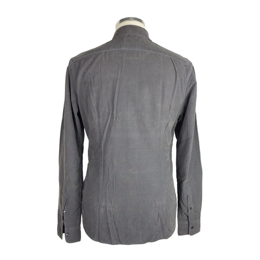 Jeckerson Gray Cotton Men Shirt