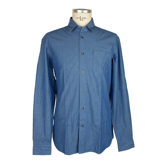 Jeckerson Blue Cotton Men Shirt