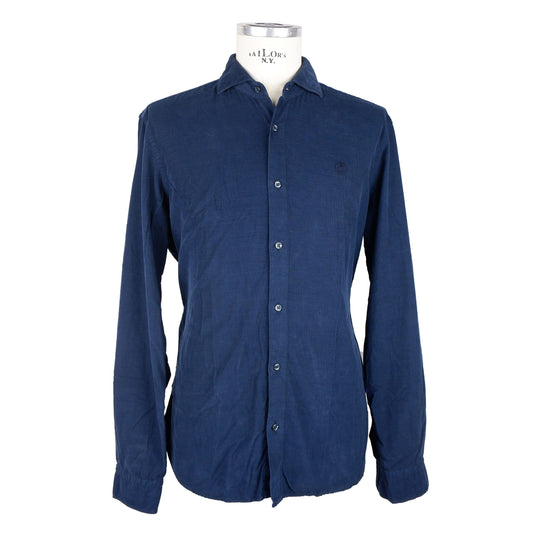 Jeckerson Blue Cotton Men's Shirt