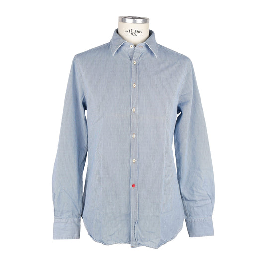 Jeckerson Blue Cotton Men's Shirt