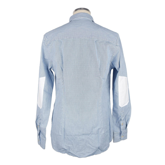 Jeckerson Blue Cotton Men's Shirt