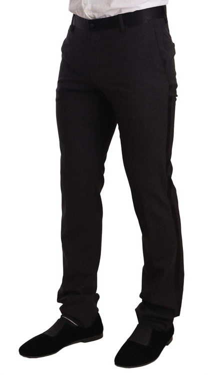 Dolce & Gabbana Blue Velvet Cotton Slim Fit Smoking Suit