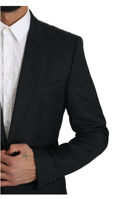 Dolce & Gabbana Elegant Black Martini Single Breasted Blazer