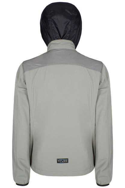 Yes Zee Gray Nylon Men Jacket