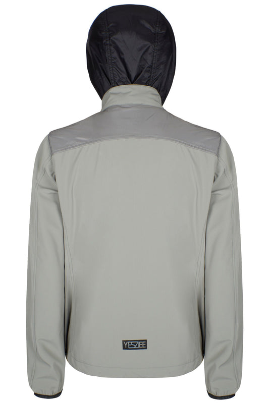 Yes Zee Gray Nylon Men Jacket