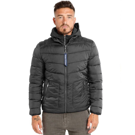 Yes Zee Gray Nylon Men Jacket