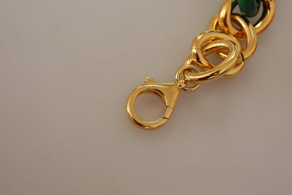 Dolce & Gabbana Chic Multicolor Lily Pendant Necklace