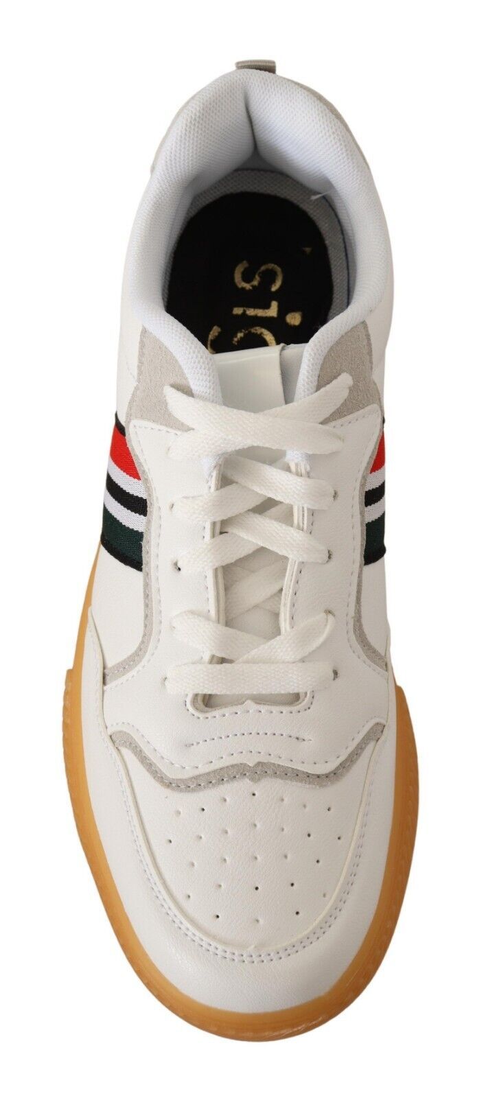 SIGNS Chic White Low Top Leather Sneakers