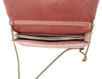 Twinset Elegant Crystal Embellished Leather Crossbody